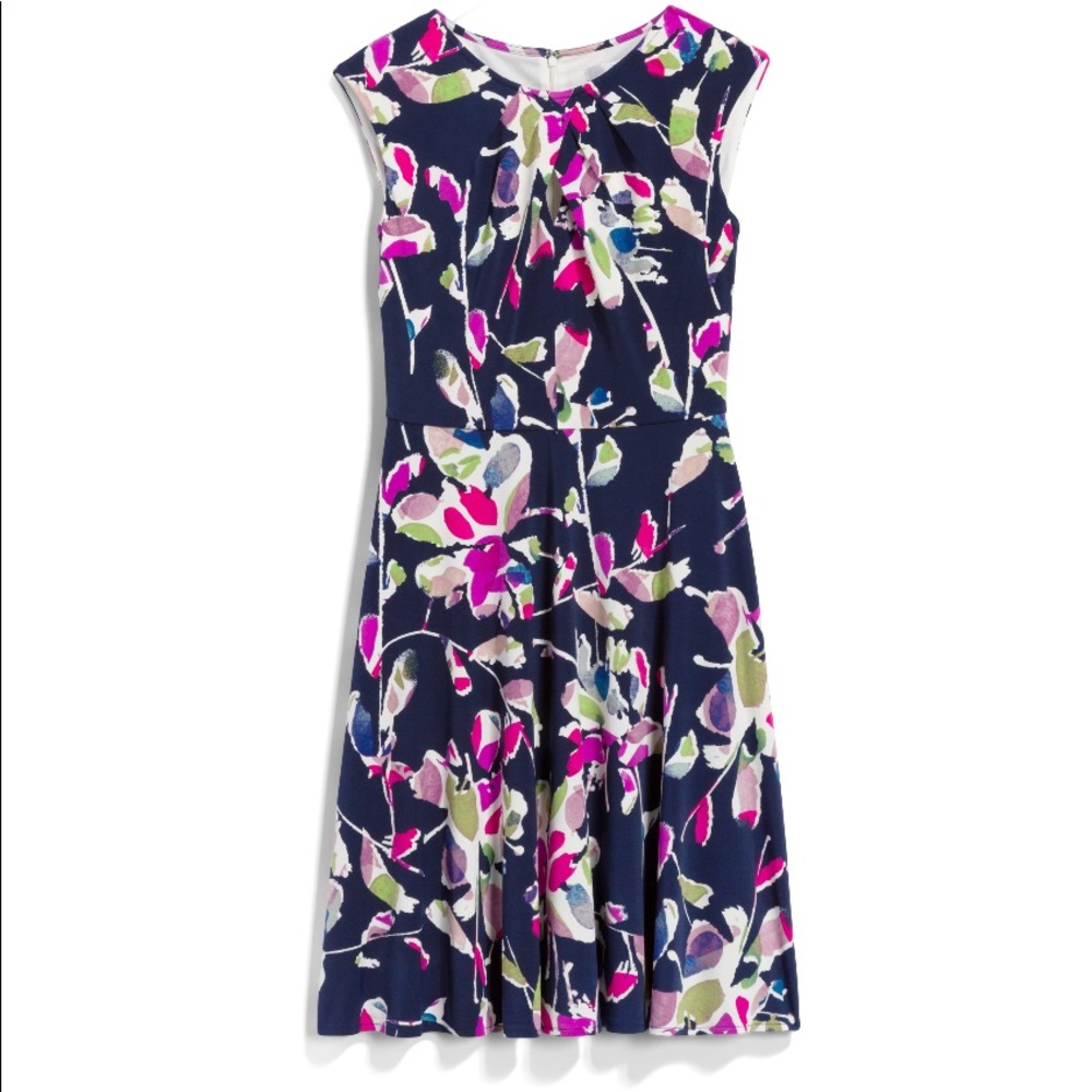 Navy Floral Dress